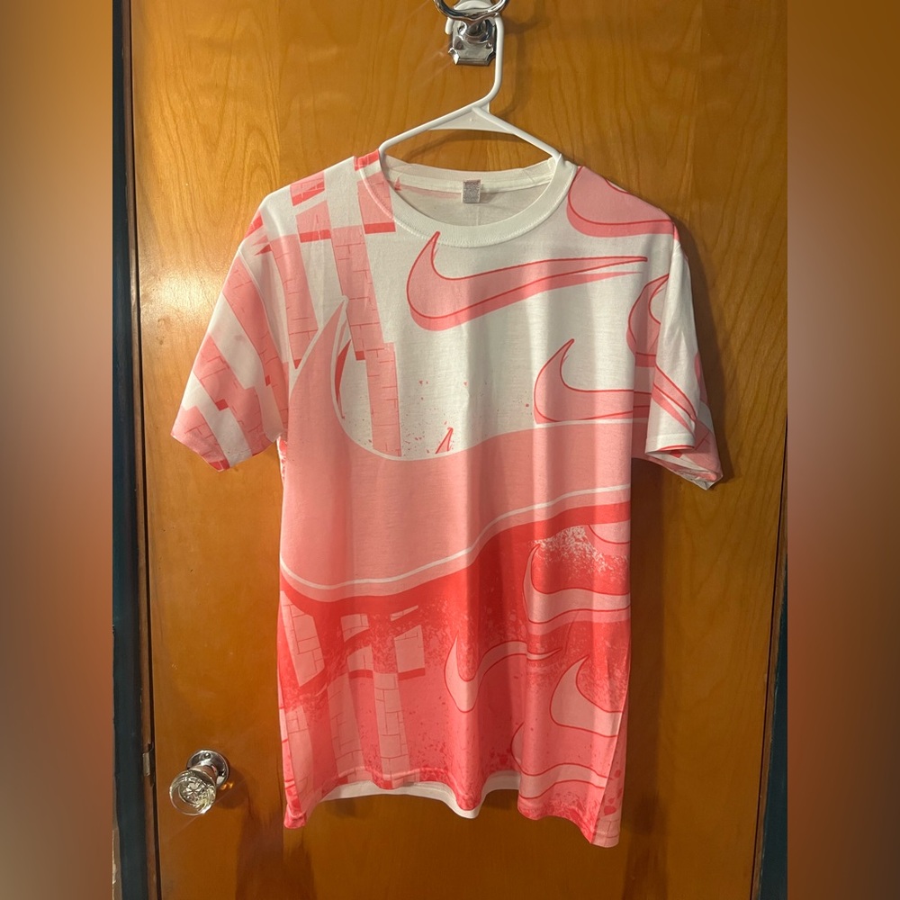Jerzees White and Red Graphic Tee